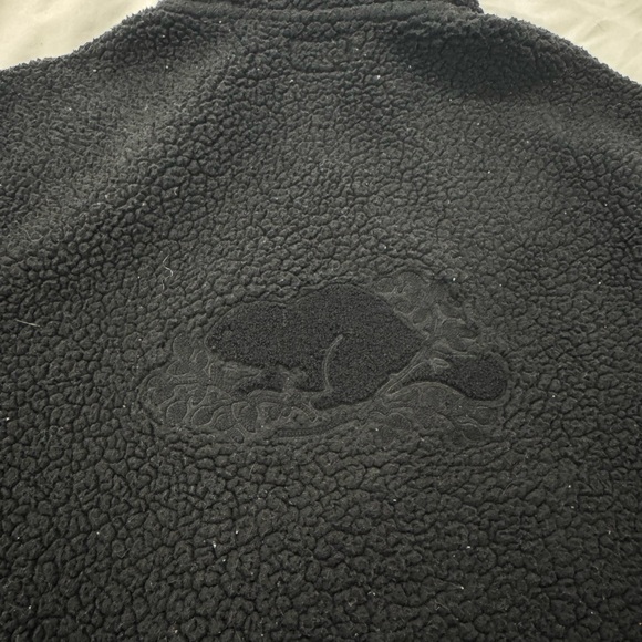 Youth Roots Zip-Up Sweater | (Unisex) Size Large | Black with Beaver Logo - Picture 4 of 4